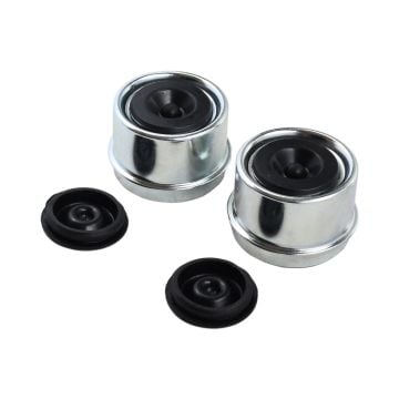 2pcs Trailer Axle Dust Cap Cup Grease Cover For Wheel Hub