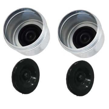 2pcs Trailer Axle Dust Cap Cup Grease Cover For Wheel Hub