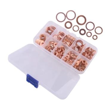 O-Ring Oil Drain Plug Copper Crush Washer Seal Kit For Heavy Equipment