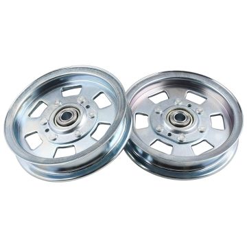 2PCS Flat Idler Pulley 033-2000-00 For Bad Boy