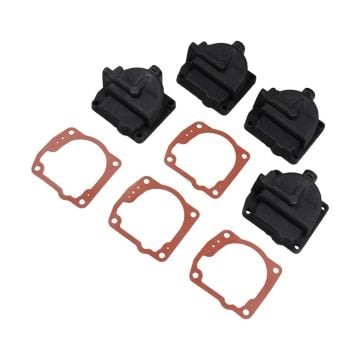 4Pcs Carburetor Float Chamber Bowl with Gasket 433000 For Johnson Evinrude