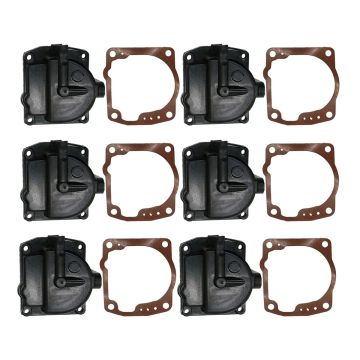 6pcs Carburetor Float Chamber Bowl with Gaskets 433000 335070 For Johnson Evinrude