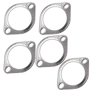 5PCS 2-Bolt 2.5inch 62mm Exhaust Flange Gasket 120-07610-0005