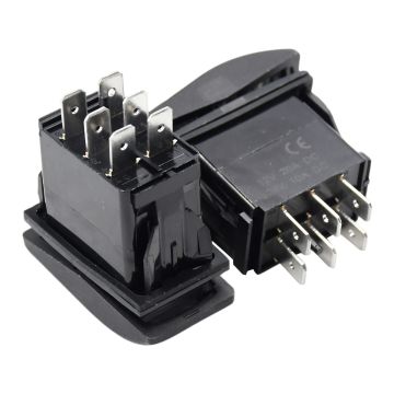 2 PCS VLD1S00B-AZC00-000 Rocker Switches (ON)-Off-(ON) 20A 12VDC Sealed Non-Illuminated 6 Connections