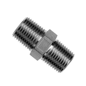 Hydraulic Adapter 3/4"-14 NPT Hex Male Nipple 24SA-12X12 For Tractors Excavators Bulldozers Loaders Backhoes