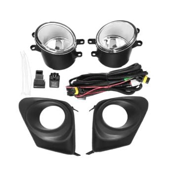 Front Bumper Fog Light Lamp with Bulb Switch Kit for 11-13 Toyota