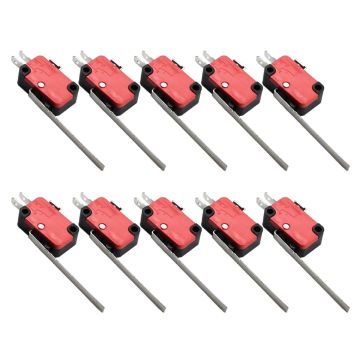 10PCS V-153-1C25 Micro Limit Switch Long Straight Hinge Lever SPDT 3 Pin Snap Action for Arduino