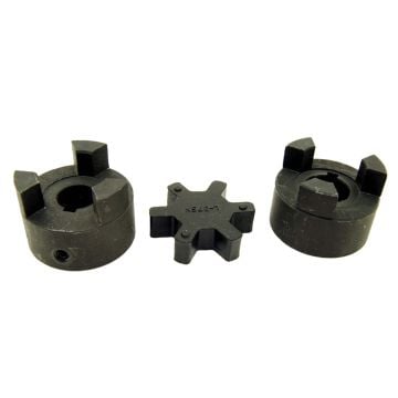 Flexible 3-Piece L-Jaw Coupling Set 1/2" to 1" with Buna-N NBR Rubber Spider L075 For Lovejoy