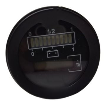 24V Round Battery Gauge Hour Meter 803RB2448BCJ301O For Curtis